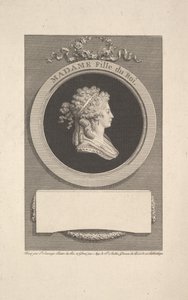 Portret Jej Królewskiej Wysokości Pani, Księżnej Angoulême, córki Ludwika XVI i Mar..., 1791. autorstwa Augustin de Saint Aubin