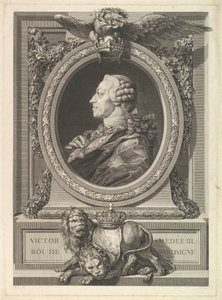 Portret Wiktora Amadeusza III, króla Sardynii, 1777. autorstwa Augustin de Saint Aubin