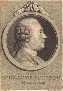 Guillaume Coustou autorstwa Augustin de Saint Aubin after Charles Nicolas Cochin II