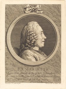 Pierre-Jean Mariette autorstwa Augustin de Saint Aubin after Charles Nicolas Cochin II