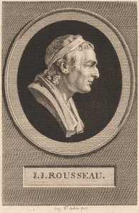 Jean-Jacques Rousseau autorstwa Augustin de Saint Aubin after Jean Antoine Houdon