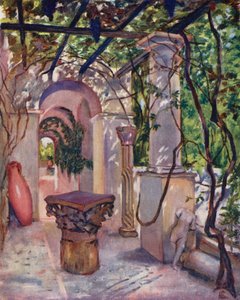 Villa Munthe, Anacapri (kolorowa litografia)