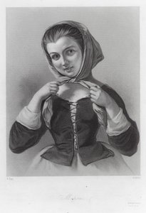 Mopsa, postać z Opowieści zimowej (rycina) autorstwa Augustus (after) Egg