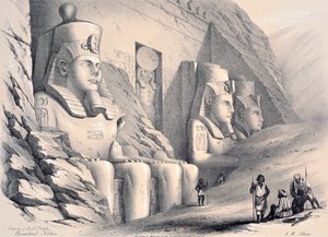 Zewnętrzna część Świątyni Południowej, Ebsamboul, Nubia, ok. 1850