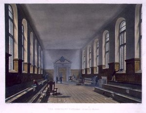 Pokój Szkoły Kupców Taylorów, z „Historii Szkoły Kupców Taylorów”, część „Historii kolegiów”, ryciny przez Josepha Constantine