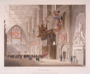 Guildhall, Londyn, 1808 autorstwa Augustus Charles Pugin, Thomas Rowlandson