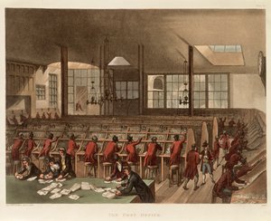 Poczta, c1808 autorstwa Augustus Charles Pugin, Thomas Rowlandson