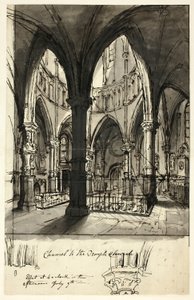 Prezbiterium kościoła świątynnego autorstwa Augustus Charles Pugin