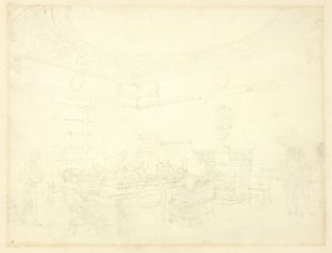 Studium dla Board of Trade z Microcosm of London autorstwa Augustus Charles Pugin