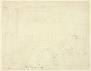 Studium dla Kaplicy Newgate, z Mikrokosmosu Londynu autorstwa Augustus Charles Pugin