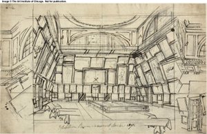 Studium do sali wystawowej, Somerset House, z Microcosm of London autorstwa Augustus Charles Pugin