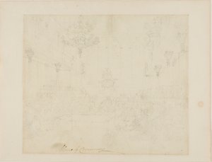 Studium dla Izby Gmin z Microcosm of London autorstwa Augustus Charles Pugin