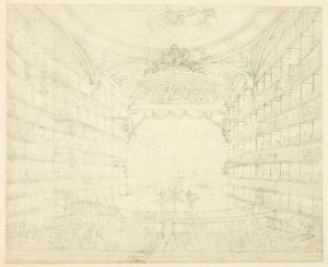 Studium dla Opery, z Microcosm of London autorstwa Augustus Charles Pugin