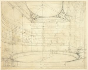 Studia dla Royal Circus z Microcosm of London autorstwa Augustus Charles Pugin