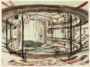 Studium dla Teatru Sadlers Wells autorstwa Augustus Charles Pugin