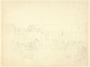 Studia dla Watch House, St. Mary Le Bone, z Microcosm of London autorstwa Augustus Charles Pugin