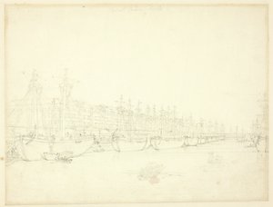 Studia dla West India Docks z Microcosm of London autorstwa Augustus Charles Pugin