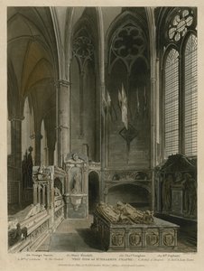 Zachodnia strona kaplicy św. Erazma, Opactwo Westminsterskie, Londyn autorstwa Augustus Charles Pugin