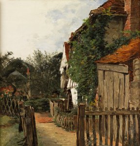 Ogród przy domku (olej na panelu) autorstwa Augustus Leopold Egg