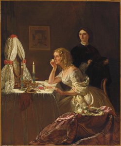 Młoda dama w toalecie