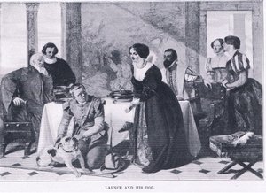 Launce i jego pies, z The Magazine of Art 1893, Cassell and Company autorstwa Augustus Leopold Egg
