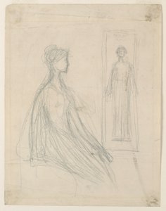 Studia na brązową tabliczkę Violet Sargent w Art Institute of Chicago autorstwa Augustus Saint Gaudens