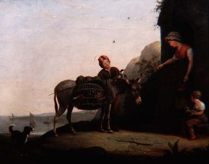 Targowanie się o drób autorstwa Augustus Wall Callcott