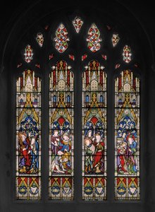 Sceny biblijne Dawida i Saula, 1852 (witraże) autorstwa Augustus Welby Northmore Pugin