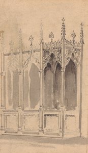 Projekt gotyckiego ekranu autorstwa Augustus Welby Northmore Pugin