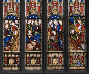 Wydarzenia z życia św. Marii Magdaleny, detal, 1848 r. (witraż) autorstwa Augustus Welby Northmore Pugin
