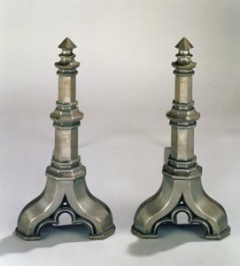 Para Andironów w stylu gotyckim, ok.1836 (staliwo) autorstwa Augustus Welby Northmore Pugin