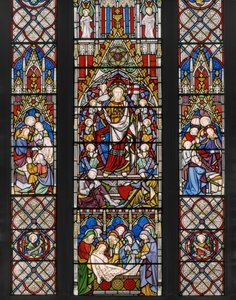 Motywy Zmartwychwstania, detal, 1850 (witraż) autorstwa Augustus Welby Northmore Pugin