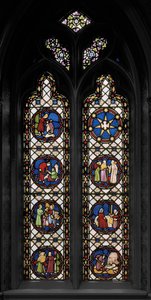 Siedem aktów miłosierdzia kaprala, ok. 1845 (witraże) autorstwa Augustus Welby Northmore Pugin
