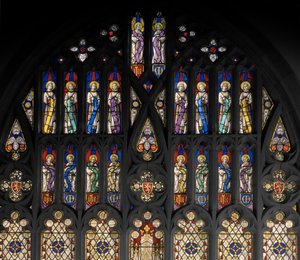 St. Alban, detal, ok.1841 (witraż) autorstwa Augustus Welby Northmore Pugin