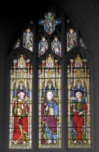 Św. Piotr, Św. Jakub Wielki i Św. Jan Ewangelista, 1851 (witraże) autorstwa Augustus Welby Northmore Pugin