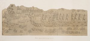 Oblężenie i plądrowanie miasta (Kouyunjik), z Monuments of Niniveh, wyd. 1849 autorstwa Austen Henry Layard