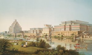Odrestaurowane pałace Nimroud [Calah], 1853 autorstwa Austen Henry Layard