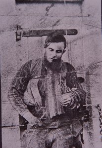 Członek Kelly Gang Joe Byrne zawieszony po śmierci, 29 czerwca 1880 (zdjęcie czarno-białe)