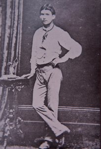 Członek Kelly Gang Steve Hart, który zginął w płomieniach hotelu Glenrowan, 28 czerwca 1880 (zdjęcie czarno-białe) autorstwa Australian Photographer