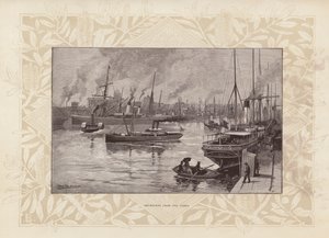 Melbourne od strony rzeki Yarra (rycina) autorstwa Australian School