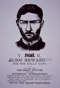 Plakat z nagrodami Neda Kelly autorstwa Australian School