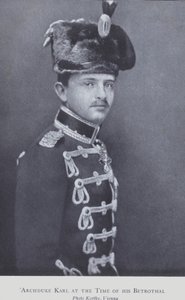 Arcyksiążę Karol, później Karol I, cesarz Austrii (zdjęcie czarno-białe) autorstwa Austrian Photographer