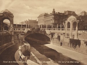 Wiedeń / Wiedeń: wniosek Wiental (zdjęcie czarno-białe) autorstwa Austrian Photographer
