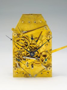 Miesięczny bodenstanduhr z równaniem czasu i pełnym kalendarzem autorstwa Austrian School