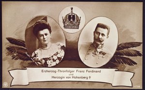 Arcyksiążę Franciszek Ferdynand Austrii, następca tronu austriackiego i jego żona, księżna Hohenberg, 1914 autorstwa Austrian School