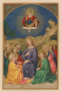 Chrystus wśród uczniów (chromolith) autorstwa Austrian School