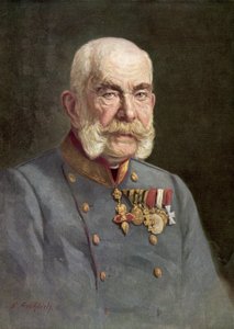 Franciszek Józef I, cesarz Austrii (kolorowa litografia) autorstwa Austrian School