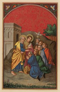 Święci Piotr i Jan w Samarii (chromolith) autorstwa Austrian School