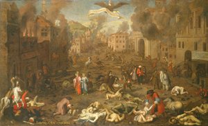 Szturm na Ofen 6 września 1686 (olej na desce) autorstwa Austrian School