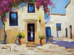 Wejście do wioski Bougainvillea autorstwa Avanesova Elena